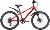 Велосипед 24' хардтейл NOVATRACK EXTREME красный, диск, 6 ск., 12' 24SH6SD.EXTREME.12RD21 (А21)